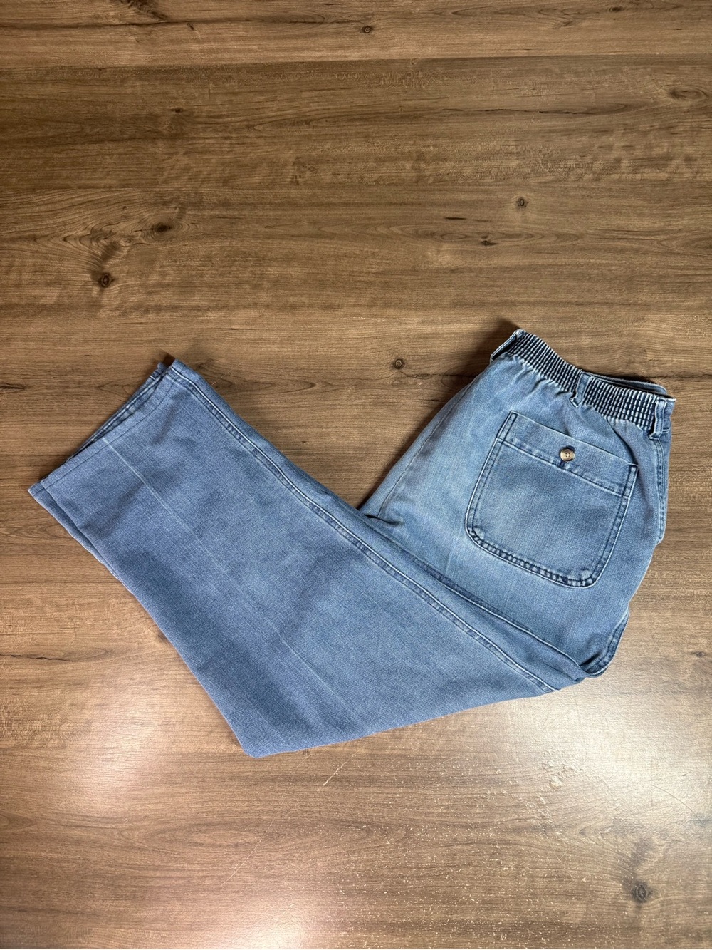 David Taylor Collection Men’s Elastic Waist Baggy 90s Y2K Denim Jeans Size 36x32